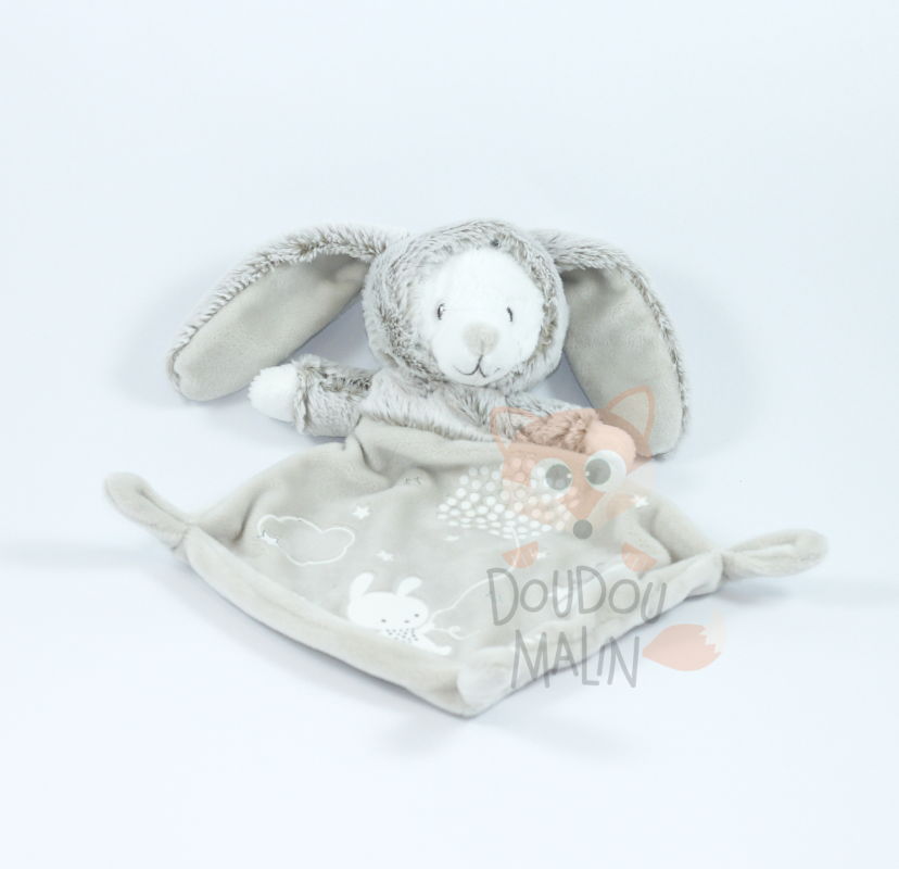  baby comforter bear rabbit beige white 